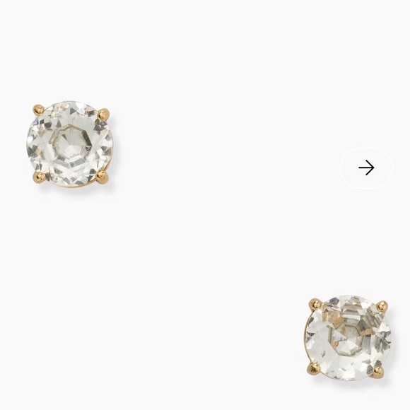 kate spade Jewelry - Kate Spade Crystal Gold GumDrop Stud Earrings